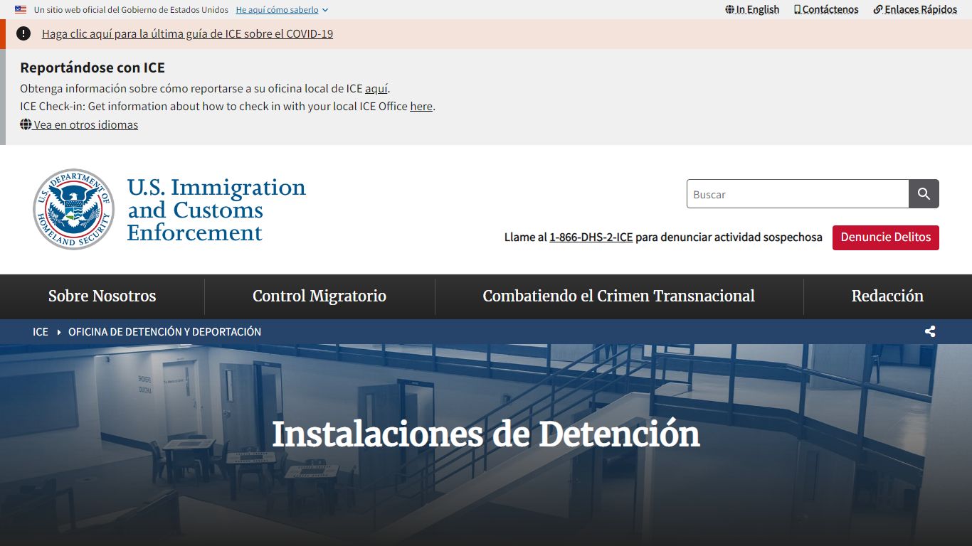 Instalaciones de Detención | ICE